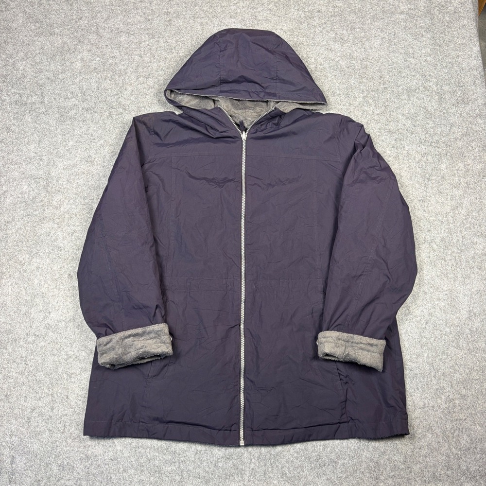 White Stag Womens Purple Fleece Lined Hooded Full Zip Jacket Large 12-14